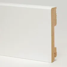 Плинтус МДФ Белый MDF "White", прямой, высота 100мм
