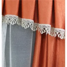 Готовые шторы арт. 28890/290, КОМПЛЕКТ КЛАССА ЛЮКС, цвет: ТЕРРАКОТ, тюль 500 см ширина х 290 см высота, шторы (290 см высота х 150 см ширина) х 2, ламбрекен 500 см ширина * 70 см максимальная высота