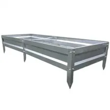Оцинкованные грядки, высота 0,4м, ширина 0,65м