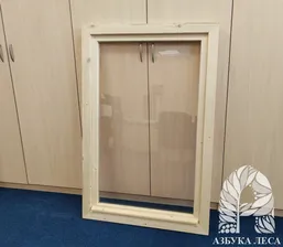 Деревянное окно ширина 80х120 высота (хвоя)