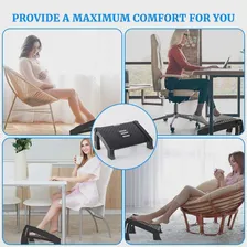 🛍 Регулируемая подставка для ног с функцией массажа, регулируемая высота и наклон, офисный подставка для ног под столом