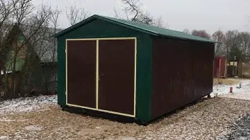 Металлический гараж 3х6 с заводским полом