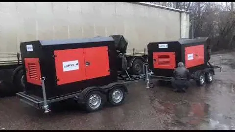 Мобильная мачта освещения "Прометей" на двухосном прицепе АППС "Прометей"