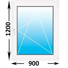 Пластиковое окно Veka WHS 60 одностворчатое 900x1200 (ширина Х высота) (900Х1200)