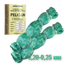 Сетеполотно Pelican, леска 0,20 мм, высота 75 ячей, длина 150 м; 55 мм, от: PELICAN