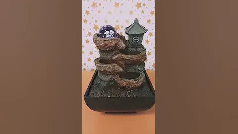 Настольный фонтан с подсветкой 9112 13*13*18см