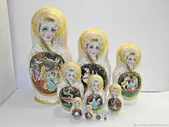 Авторская матрешка "Белоснежная", высота 30 см