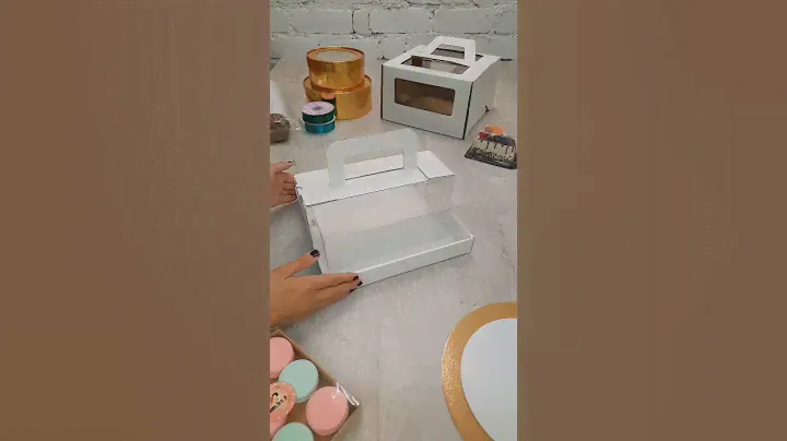Новинка 😃Коробка для торта с ручками и прозрачным куполом 🎂