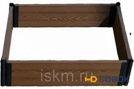 Песочница из досок ДПК 1,5х1,5 м высота 30 см