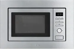 SMEG FMI017X Встраиваемая микроволновая печь, 60 см, высота 38 см, 4 функций, нержавеющая сталь.