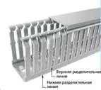 11700657 Кабельный канал TWDN25x60LG2, светло-серый, с узкими пазами, ширина: 25 мм, высота: 60 мм, длина: 2000 мм